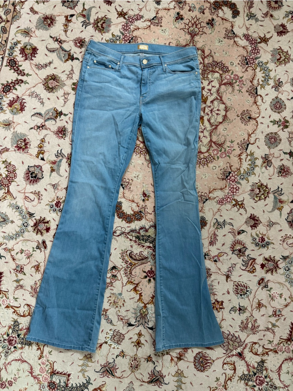 MOTHER Light Blue Flare Jeans